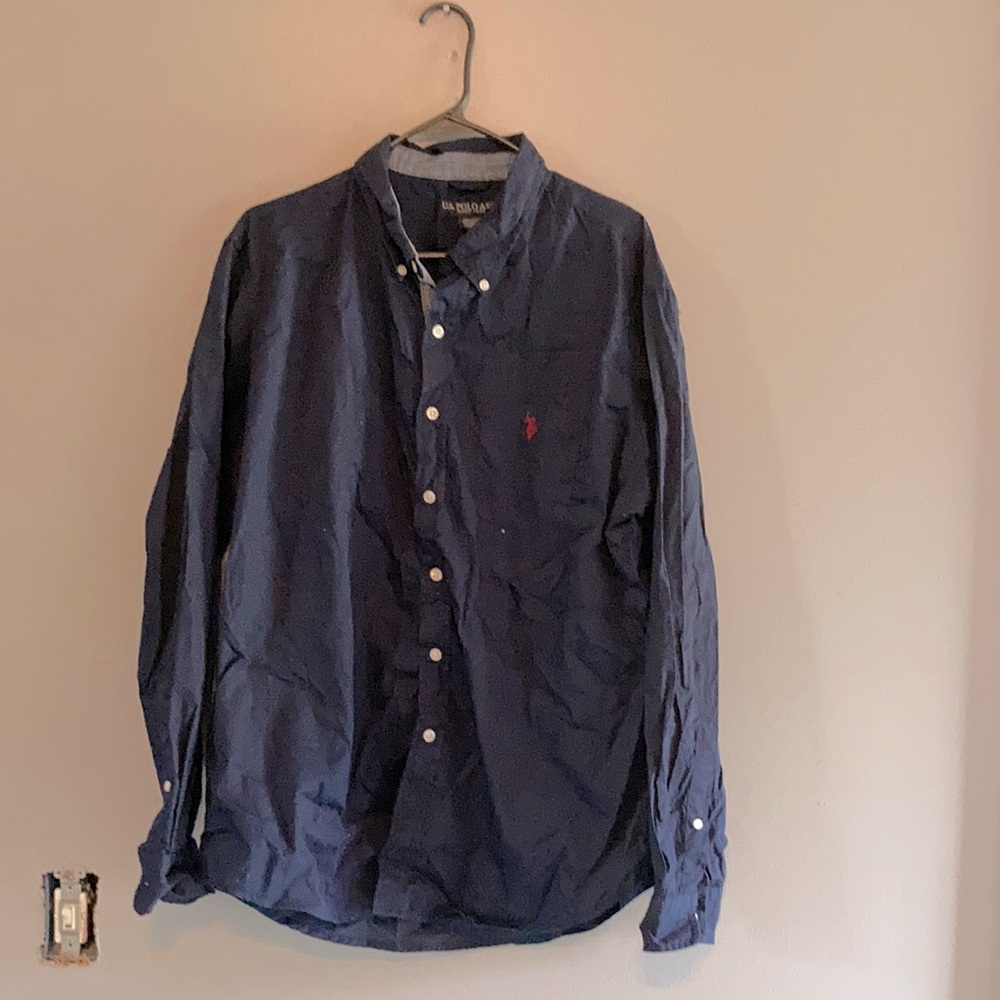 XL Navy Blue U.S. Polo Assn Shirt: great condition